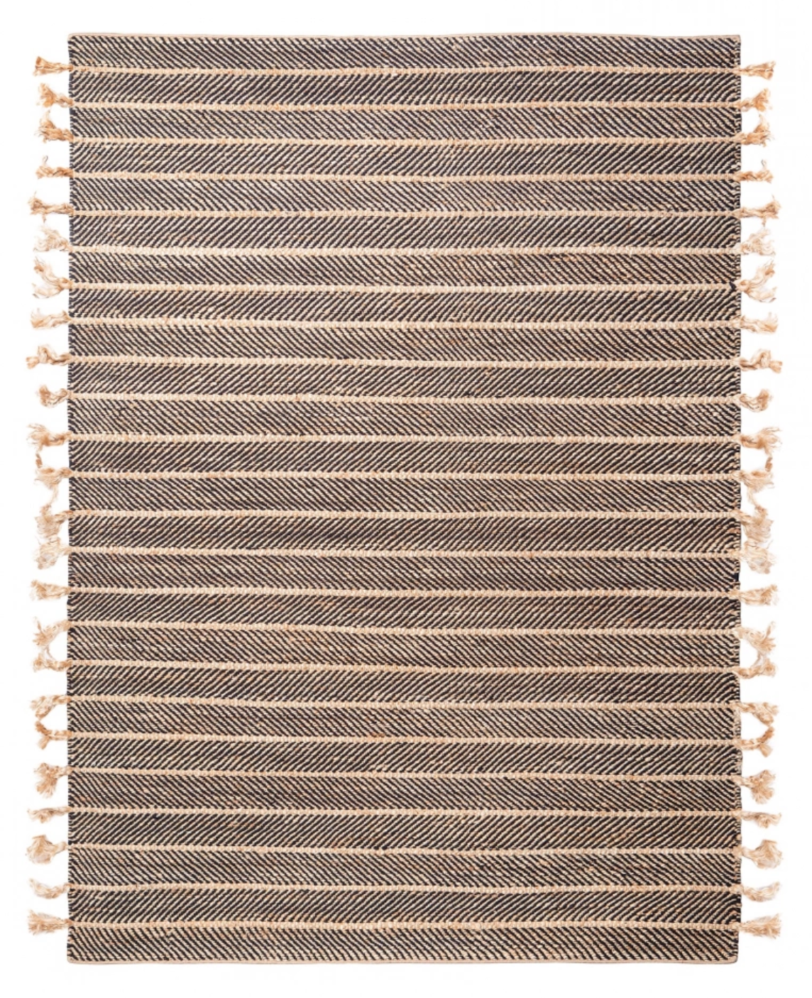 Jutematta ' Striped Sand' - Natur 160x230